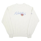 ANTIGUA SPORT Mens White Knicks Patterned Crew Neck Basic Knit Jumper XL Cotton