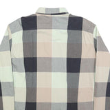 BOGNER Mens Beige & Grey Check Shirt XL Stylish Cotton Blend Long Sleeve