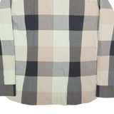 BOGNER Mens Beige & Grey Check Shirt XL Stylish Cotton Blend Long Sleeve