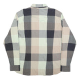 BOGNER Mens Beige & Grey Check Shirt XL Stylish Cotton Blend Long Sleeve