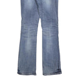 LIVE HARD Womens Slim Blue Denim Light Wash Jeans W30 L32 Stylish Contrast