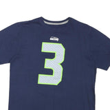 NIKE Mens Blue Seattle Seahawks Wilson Graphic T-Shirt L Short Sleeve Crew Neck