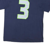 NIKE Mens Blue Seattle Seahawks Wilson Graphic T-Shirt L Short Sleeve Crew Neck