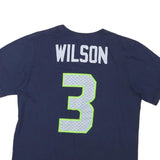 NIKE Mens Blue Seattle Seahawks Wilson Graphic T-Shirt L Short Sleeve Crew Neck