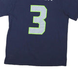 NIKE Mens Blue Seattle Seahawks Wilson Graphic T-Shirt L Short Sleeve Crew Neck