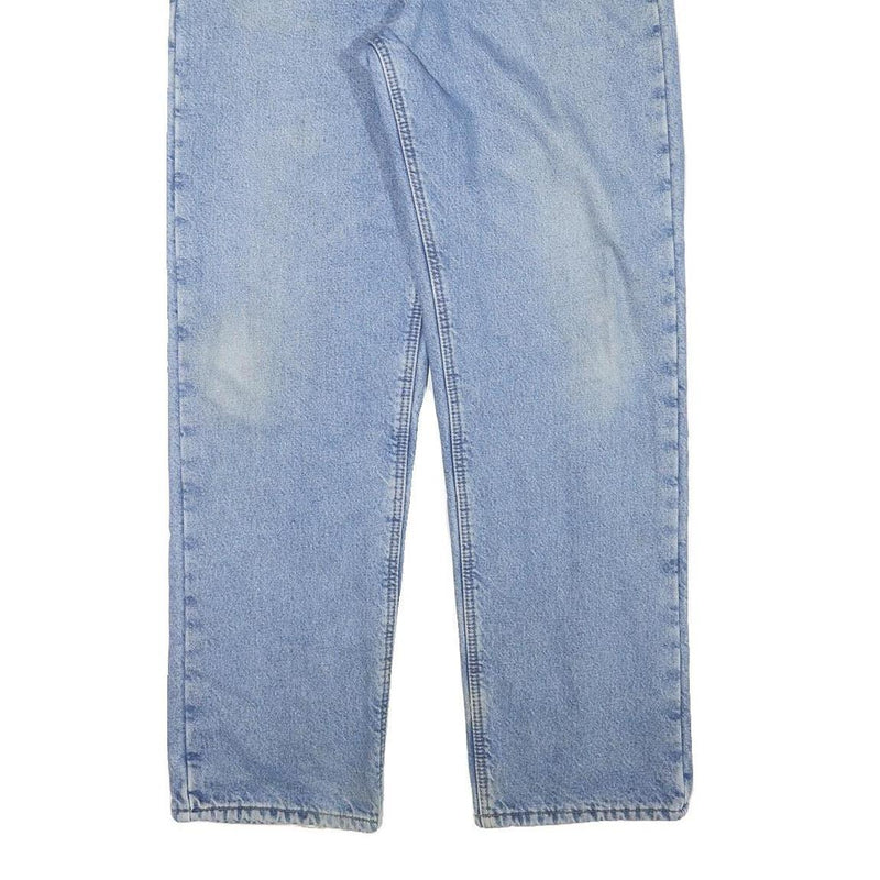 CARHARTT Mens Blue Regular Fit Straight Leg Denim Light W35 L33 Zip Lined Jeans