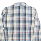 TOMMY HILFIGER Womens Blue & Cream Checked Shirt L Studded Shoulders Casual