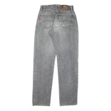 JOHNNY HALLYDAY Mens Grey Regular Fit Straight Denim Jeans W30 L33 Snake Print