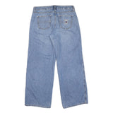 TOMMY JEANS Mens Regular Fit Blue Denim Straight Leg Cotton Blend W34 L31 Casual