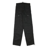 Mens Black Regular Fit Cotton Blend Cargo Style Trousers W29 L32 Functional