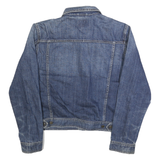 BLUE RIDGE JEANS Mens Blue Cotton Denim Jacket L Button Plain Classic Fit Casual