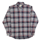 REDHEAD Mens Blue & Maroon Check Shirt L Cotton Blend Casual Flannel Long Sleeve