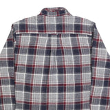 REDHEAD Mens Blue & Maroon Check Shirt L Cotton Blend Casual Flannel Long Sleeve