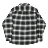 RED HEAD Mens Black & Grey Check Shirt M Long Sleeve Cotton Comfort Casual
