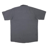 RED KAP Mens Black Workwear Button Shirt L Cotton Blend Short Sleeve