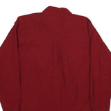 DAVID JONES SPORT Mens Red Cotton Plain Shirt L Button Front Casual Overshirt