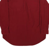 DAVID JONES SPORT Mens Red Cotton Plain Shirt L Button Front Casual Overshirt