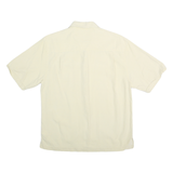 JAMAICA JAXX Mens Cream Silk Hawaiian Shirt S Floral Pattern Lightweight