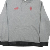 PUMA Womens Grey Milan Hoodie L Cotton Blend Casual Sportswear