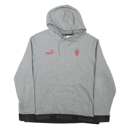 PUMA Womens Grey Milan Hoodie L Cotton Blend Casual Sportswear