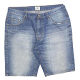 ROUTE 66 Mens Denim Blue Casual Shorts M W34 Cotton Blend Relaxed Fit