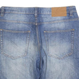 ROUTE 66 Mens Denim Blue Casual Shorts M W34 Cotton Blend Relaxed Fit