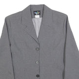 TALLY WEIJL Womens Grey Button Jacket M Polyester Plain Classic Smart Casual