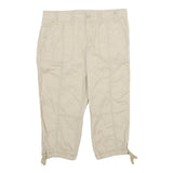 CALVIN KLEIN JEANS Womens Shorts Beige Casual Cotton UK 8 W30 Drawstring Hem
