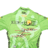 SUGOI Mens Green Ride Of Hope Graphic Cycling Jersey L Short Sleeve Zip Front
