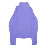 NIKE Womens Purple Jacket L Polyester Blend Zip Plain Lightweight Sportswear