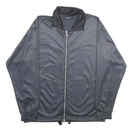 ASICS Mens Blue Jacket S Polyester Plain Zip Sports Activewear Casual