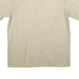 DICKIES Mens Beige Cotton Shirt L Button Front Workwear Two Pocket Casual