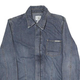 CALVIN KLEIN JEANS Womens Blue Denim Jacket M Cotton Zip Plain Casual Denim