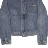 CALVIN KLEIN JEANS Womens Blue Denim Jacket M Cotton Zip Plain Casual Denim