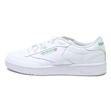 REEBOK Club C Mens Leather Trainers White UK 11 Classic Retro Style Lace-Up
