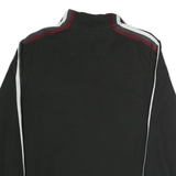 CALVIN KLEIN Mens Black & Burgundy Zip Neck Sweatshirt M Long Sleeve Cotton