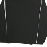 CALVIN KLEIN Mens Black & Burgundy Zip Neck Sweatshirt M Long Sleeve Cotton