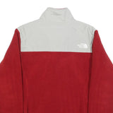 THE NORTH FACE Womens Red & Grey Zip Fleece Jacket M Polyester Outdoor Casual