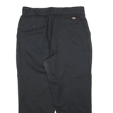 DICKIES Womens Cotton Blend Black Regular Trousers W34 L26 Zip Closure