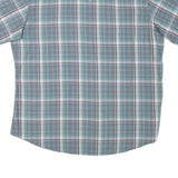 WRANGLER Mens Blue & White Check Short Sleeve Shirt XL Casual Western Style