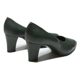 BRUNO MAGLI Womens Green Leather Pumps UK 4.5 Quilted Toe Classic Stylish