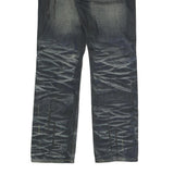 Mens Regular Fit Blue Denim Jeans W34 L33 Cotton Zip Classic Pockets