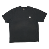 CARHARTT Mens Black Pocket T-Shirt XL Cotton Blend Short Sleeve Crew Neck