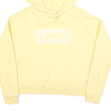 LEVI'S Womens Cream Hoodie XS Cotton Blend Casual Pullover