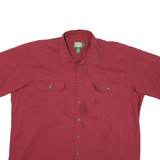 CABELAS Mens Red Casual Shirt XL Button Front Short Sleeve Summer