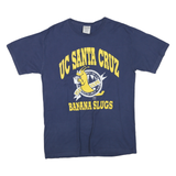COMFORT WASH Mens Blue UC Santa Cruz Banana Slugs Graphic T-Shirt M Short Sleeve