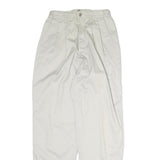 LEE Womens White Regular Fit Straight Leg Trousers Cotton W25 L29 Casual Zip