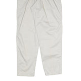 LEE Womens White Regular Fit Straight Leg Trousers Cotton W25 L29 Casual Zip