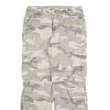 TIPSTER Mens Cotton Blend Camo Regular Cargo Trousers W32 L32 Utility Zip