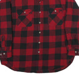 FIELD & STREAM Mens Red & Black Check Shirt XL Button Front Casual Outdoors